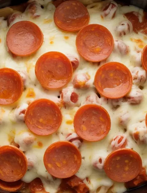 Crock Pot Pizza Casserole