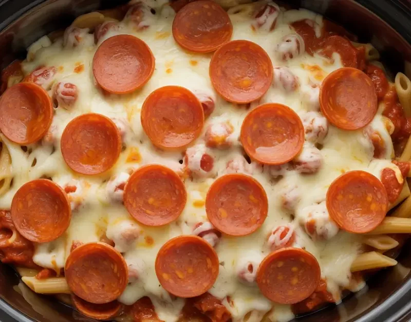 Crock Pot Pizza Casserole