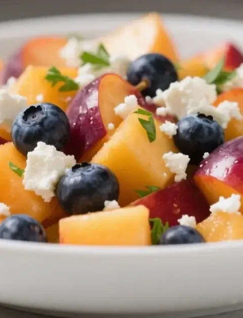 Blueberry Peach Feta Salad