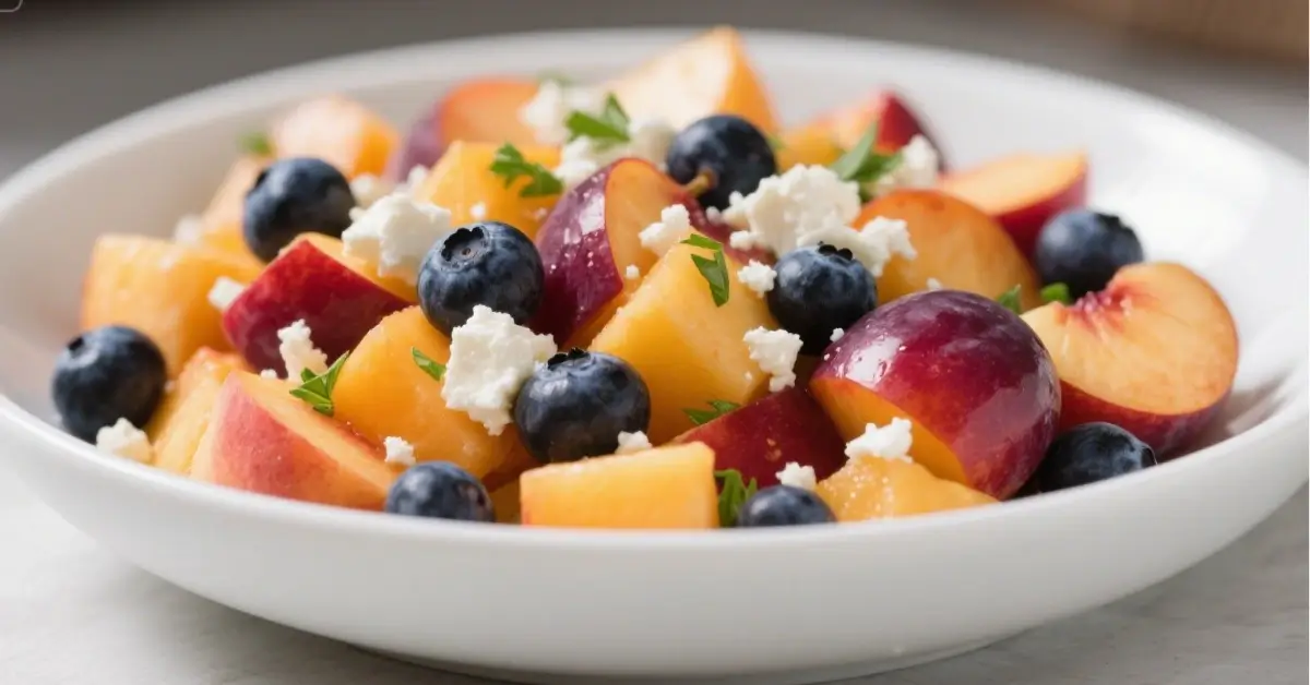 Blueberry Peach Feta Salad