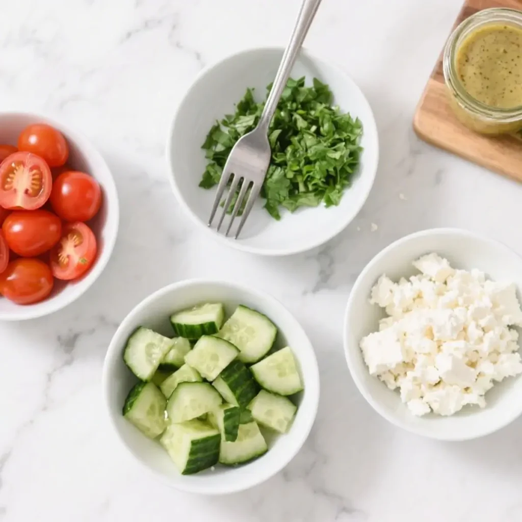 Cucumber Caprese Salad ing Cucumber Caprese Salad