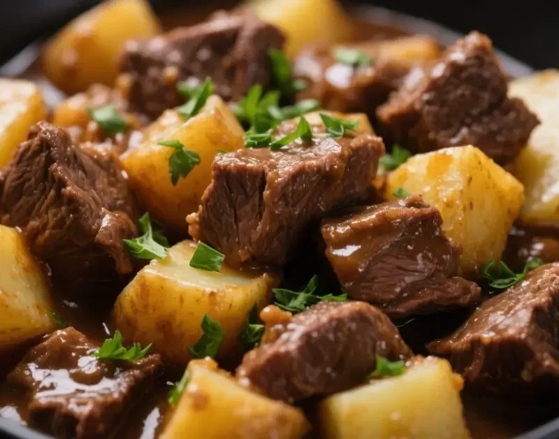 Slow Cooker Garlic Butter Beef Bites
