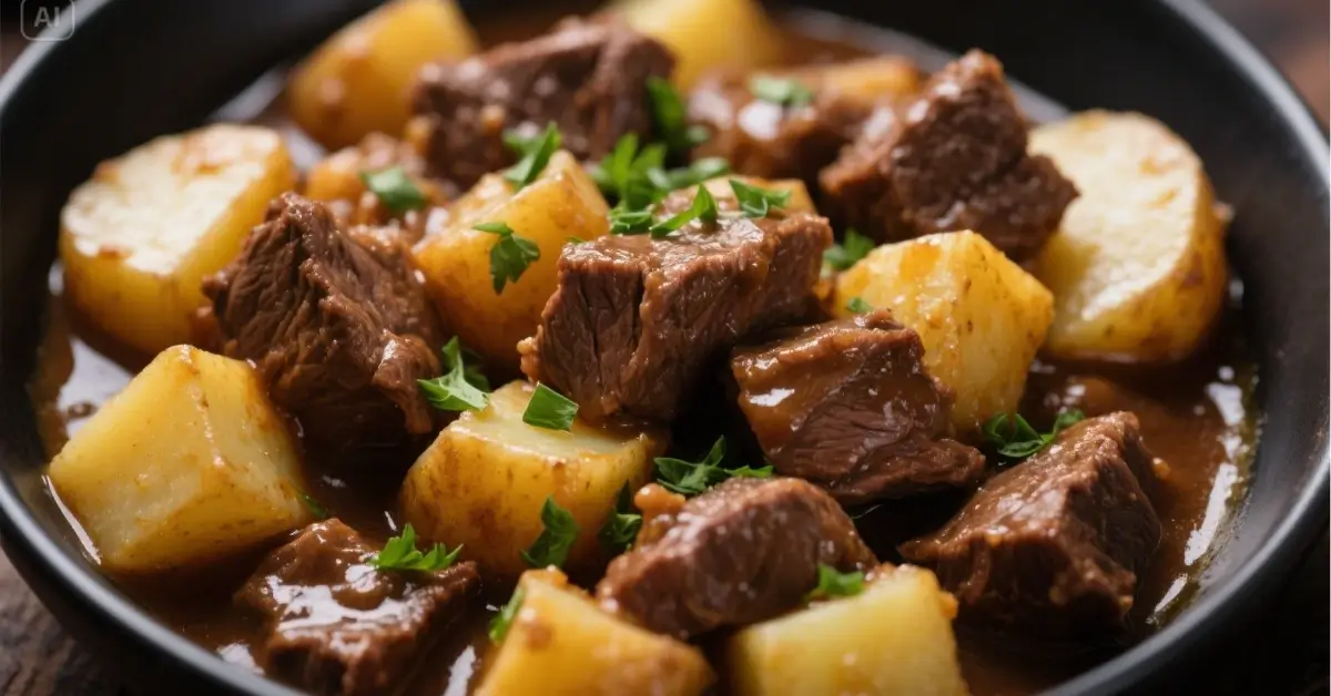 Slow Cooker Garlic Butter Beef Bites