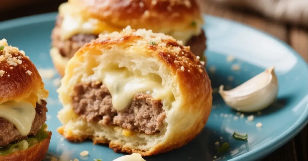 garlic parmesan cheeseburger bombs garlic parmesan cheeseburger bombs