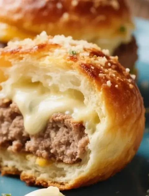 garlic parmesan cheeseburger bombs