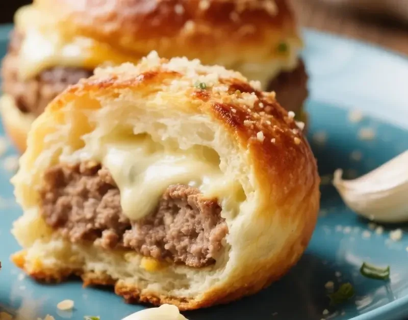 garlic parmesan cheeseburger bombs