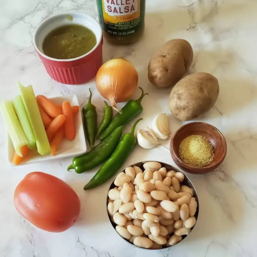 Savory Hatch Chile Beans ing