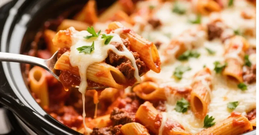 crockpot pizza casserole