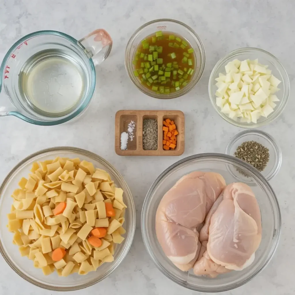 instant pot chicken noodle soup ingredients
