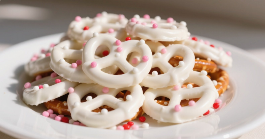 white chocolate covered pretzels