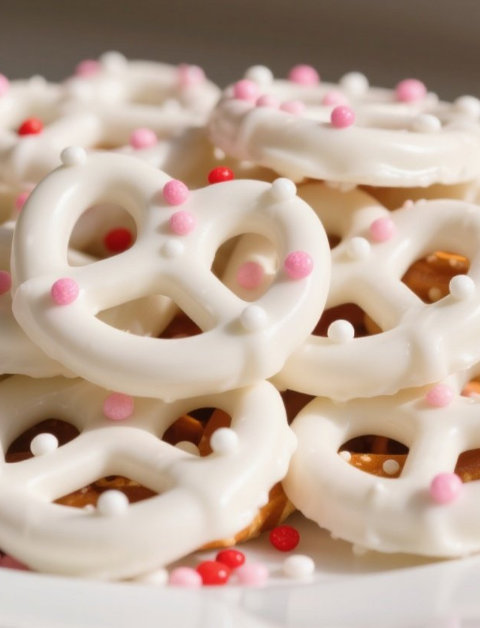 white chocolate covered pretzels