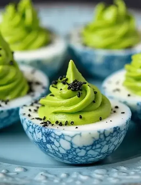 Spooky Halloween Deviled Eggs