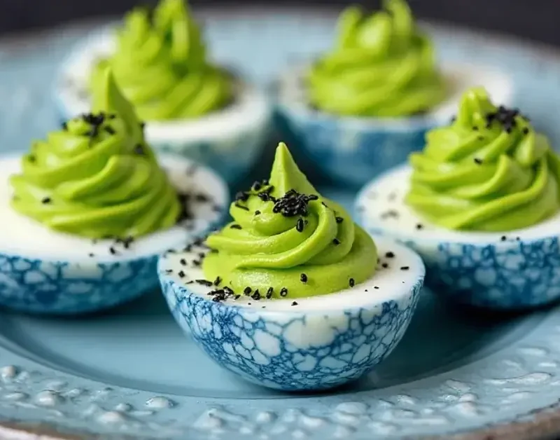 Spooky Halloween Deviled Eggs