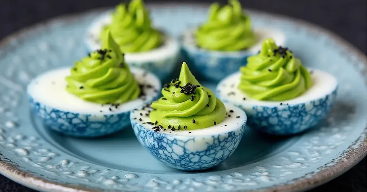 Spooky Halloween Deviled Eggs