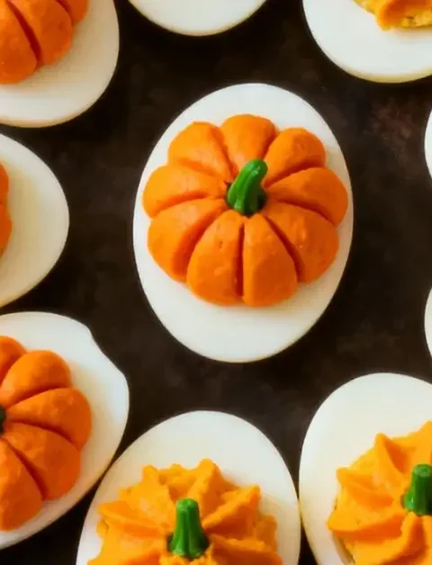 Pumpkin Deviled Eggs