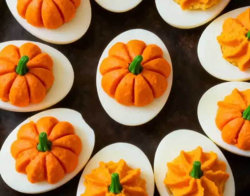 Pumpkin Deviled Eggs