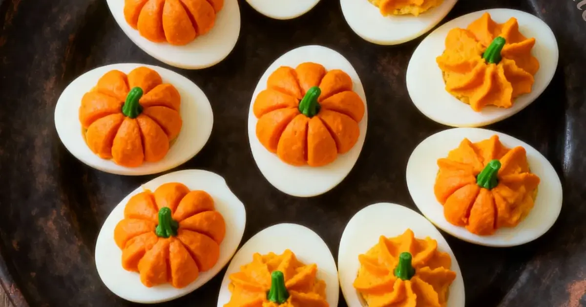 Pumpkin Deviled Eggs