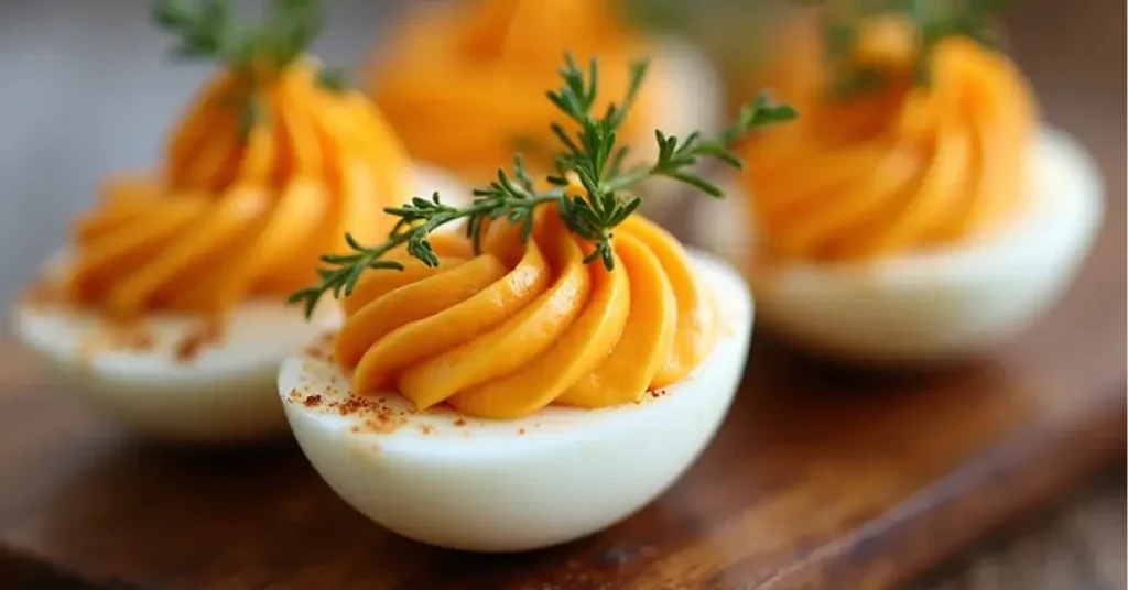 deviled egg halves