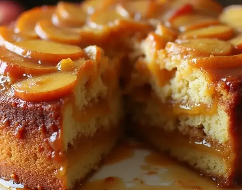 Caramel Apple Upside-Down Cake