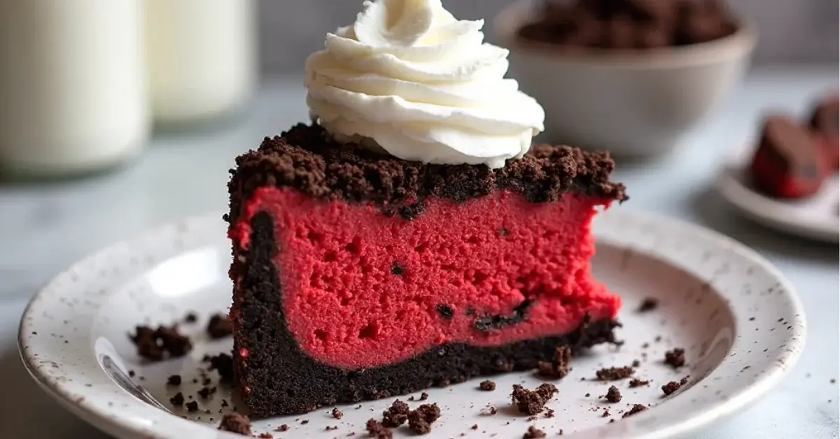 Christmas Red Velvet Cheesecake with Oreo Crust