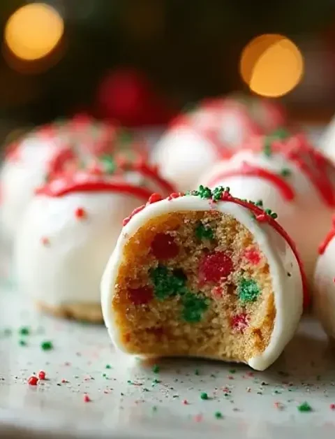 Christmas Tree Cake Truffles