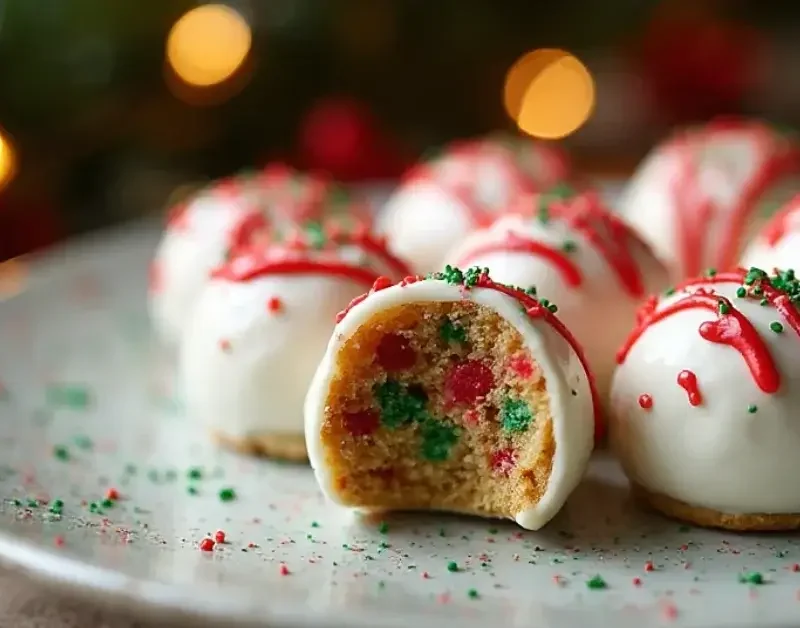 Christmas Tree Cake Truffles