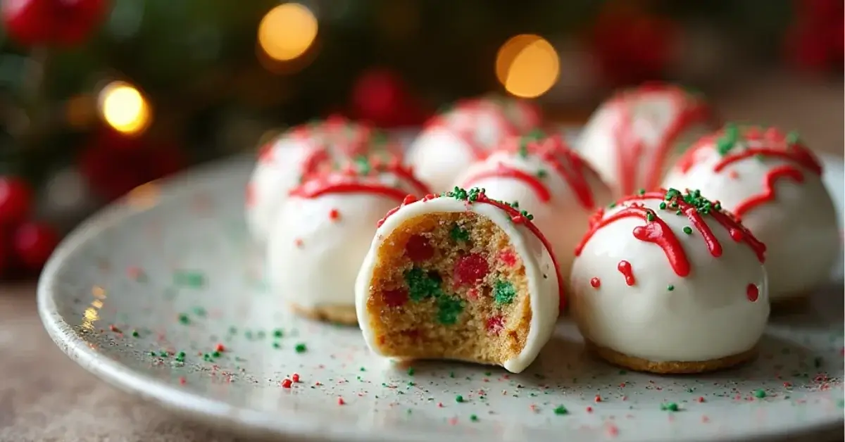 Christmas Tree Cake Truffles