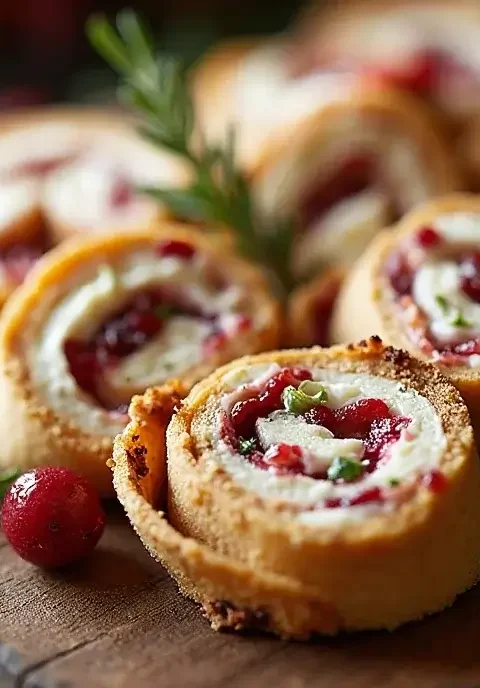 Festive Christmas Cranberry Roll Ups