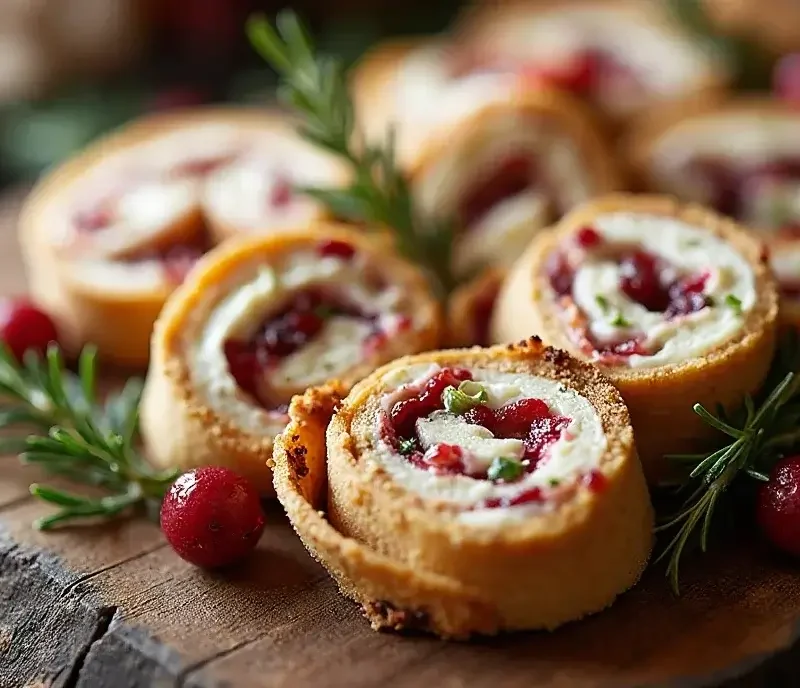 Festive Christmas Cranberry Roll Ups