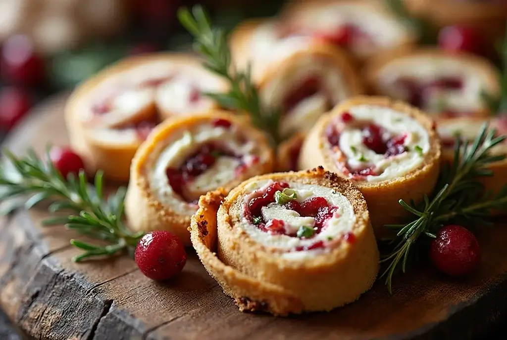 Festive Christmas Cranberry Roll Ups