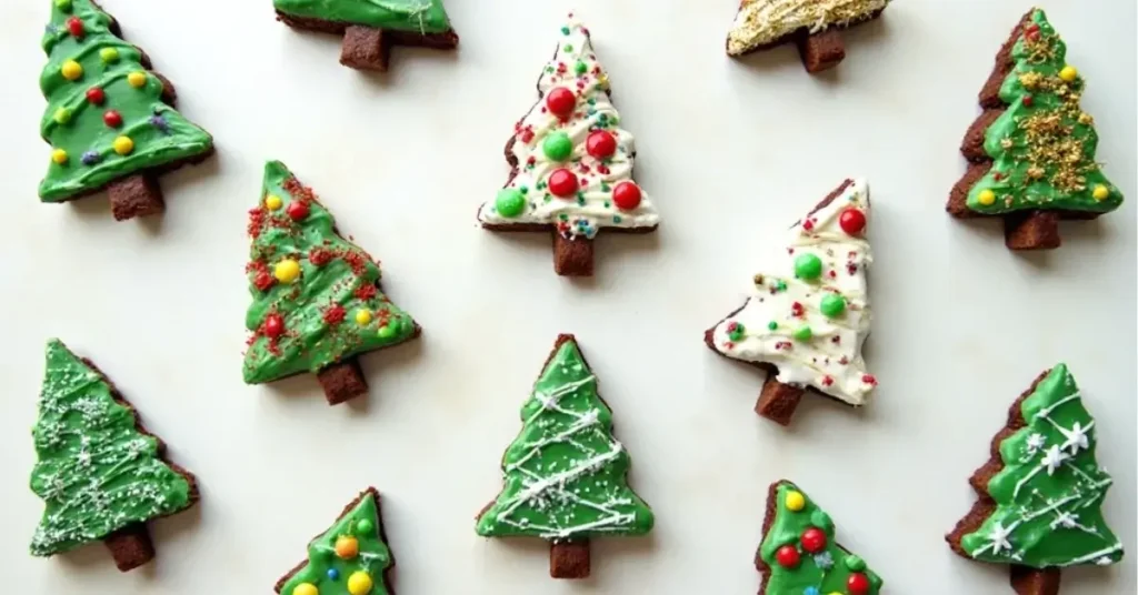 Frosted Christmas Brownies