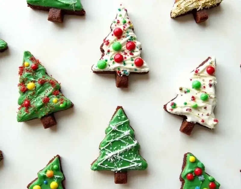 Frosted Christmas Brownies