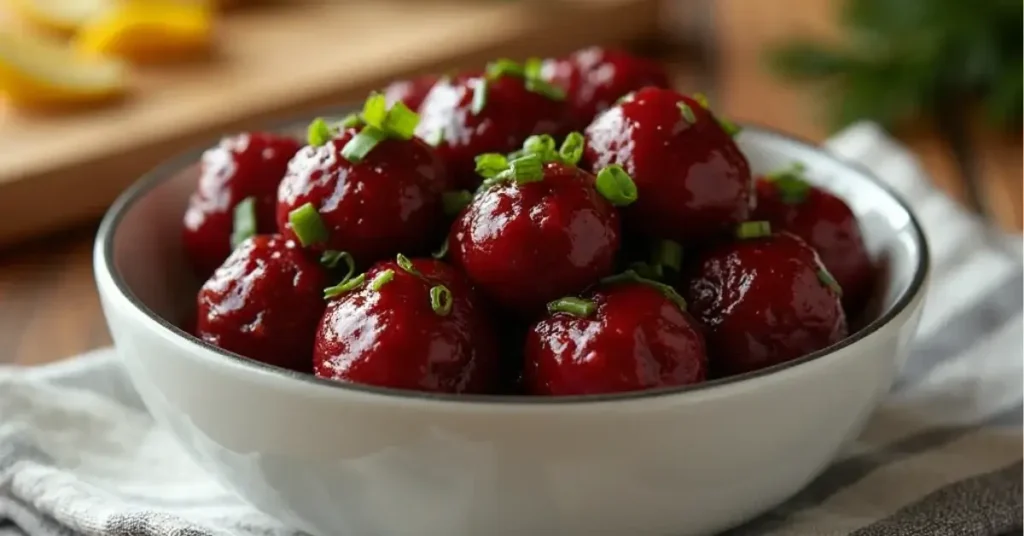Quick Christmas Cranberry Meatballs