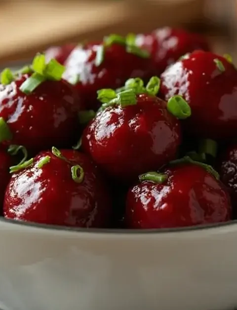 Quick Christmas Cranberry Meatballs