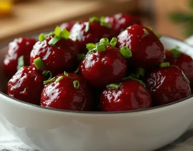 Quick Christmas Cranberry Meatballs