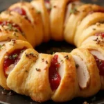 Savory Turkey and Cranberry Crescent Ring