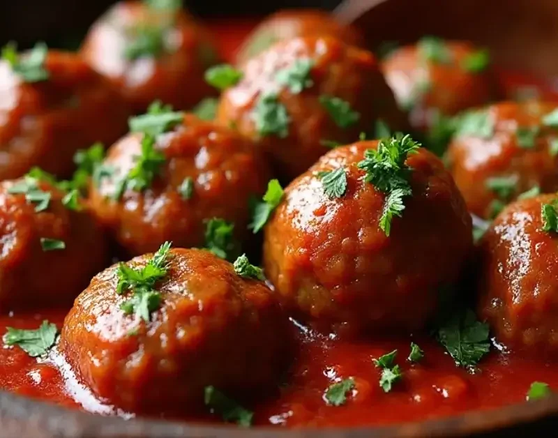 Sweet and Spicy Cranberry Meatballs