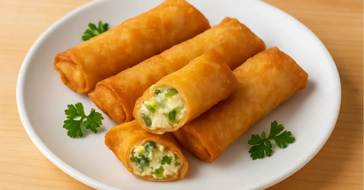 Mini Egg Rolls with a Jalapeno Popper Twists