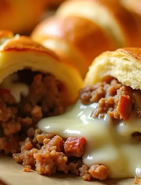 Sausage, Rotel & Cream Cheese Crescent Rolls