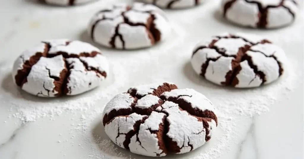 Soft and Spiced Gingerbread Crinkle Cookies 