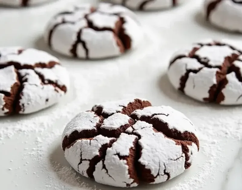 Soft and Spiced Gingerbread Crinkle Cookies
