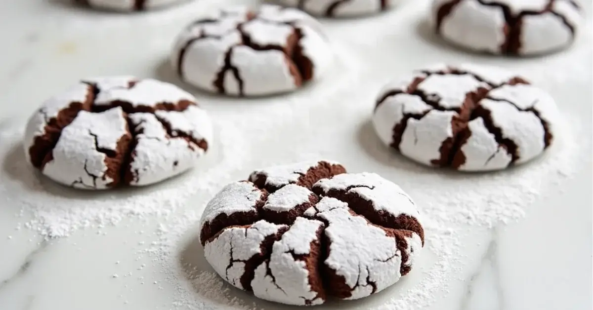 Soft and Spiced Gingerbread Crinkle Cookies