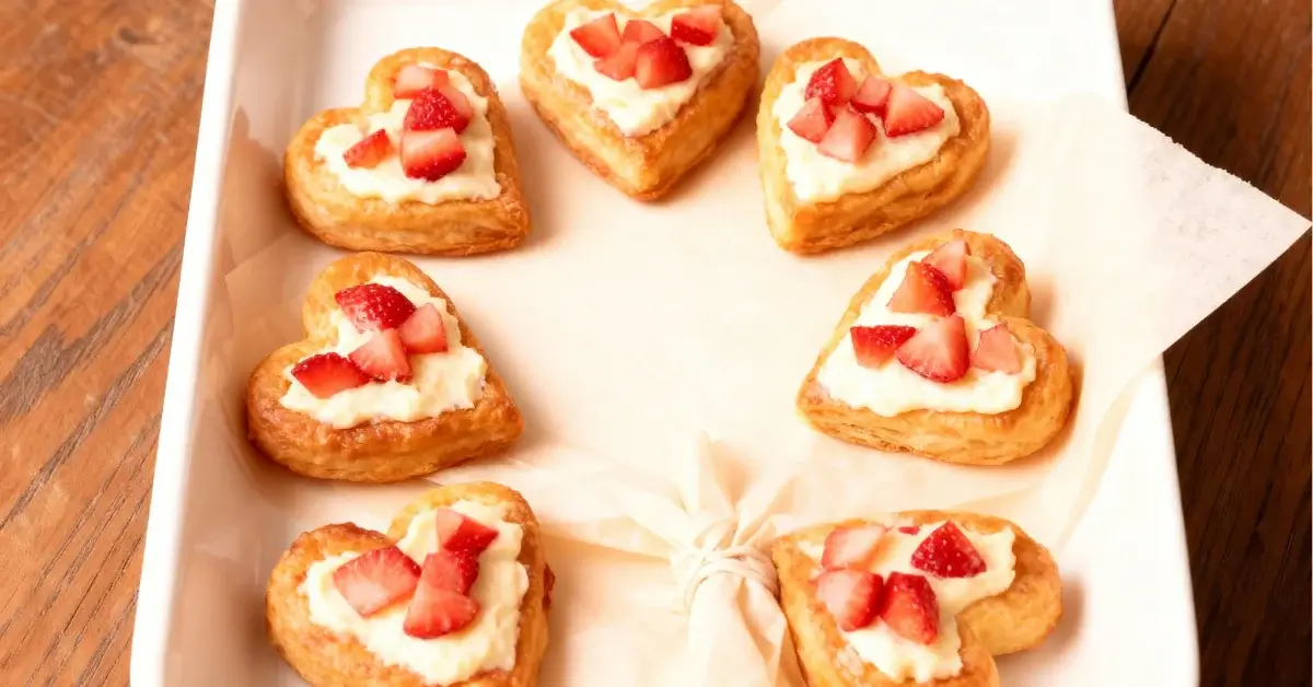 Strawberry Cream Cheese Heart Danishes