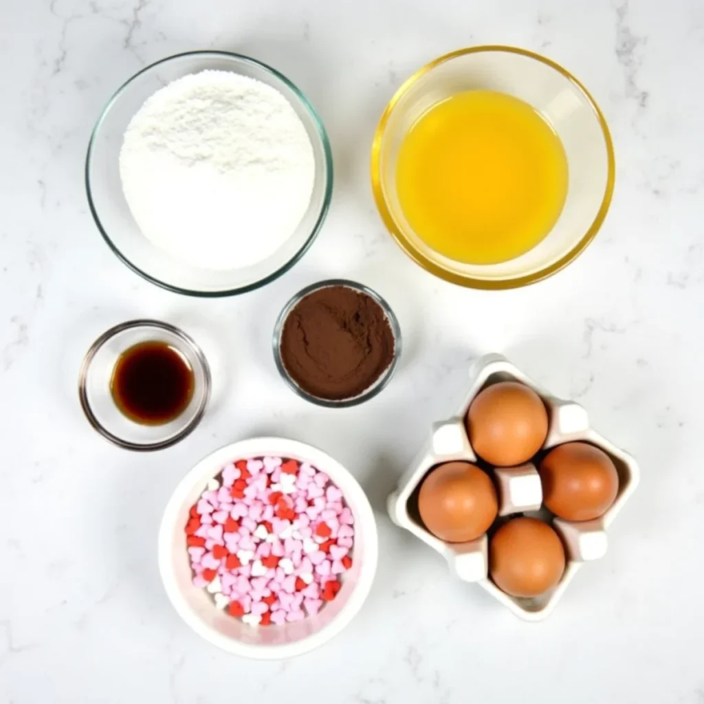 Heart Shaped Brownies Recipe ingredient