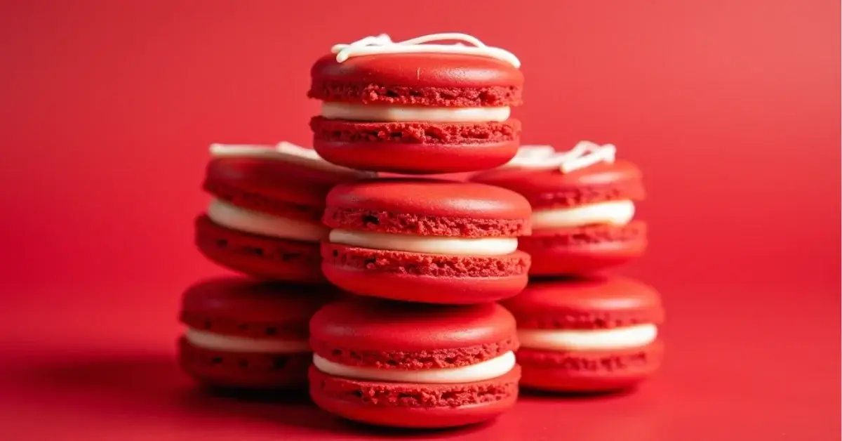 Red Velvet Macarons with Mascarpone Frosting