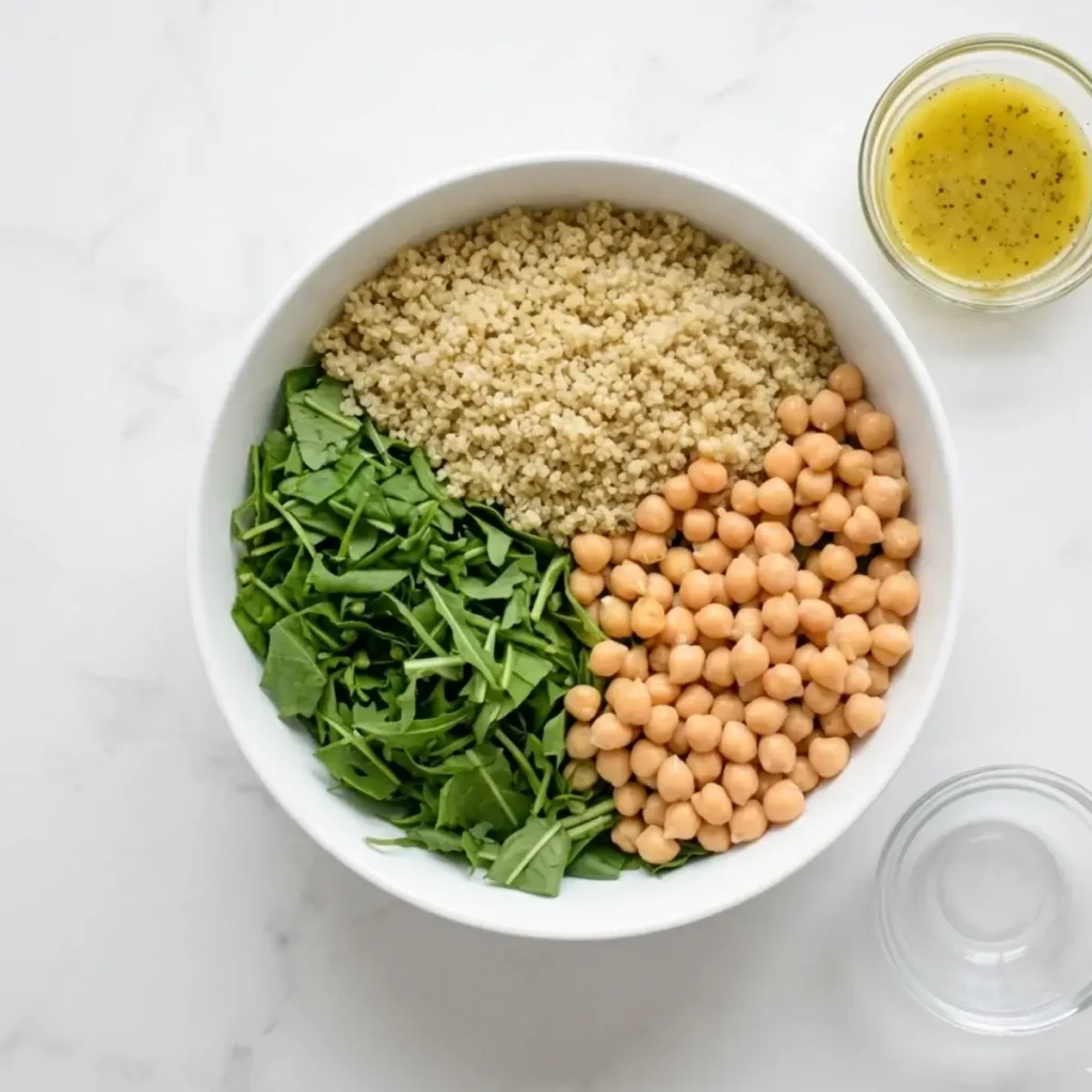 Dandelion Green Salad ingredients