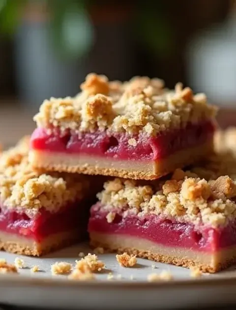 Rhubarb Crumble Bars