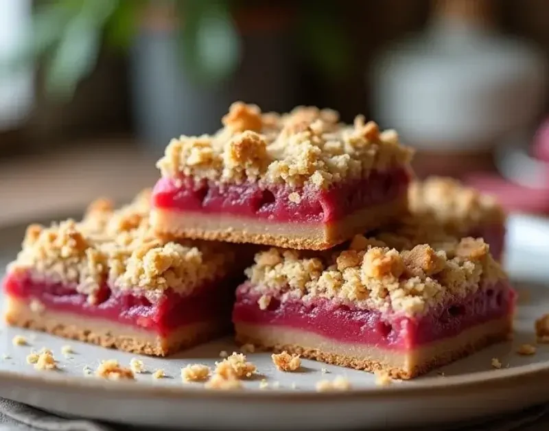 Rhubarb Crumble Bars