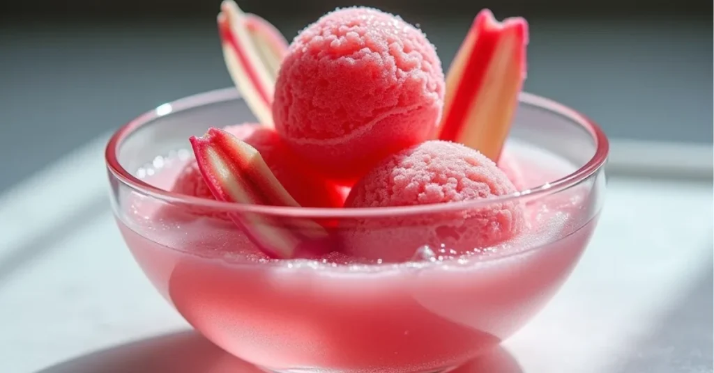 This Striking Rhubarb Sorbet Is Fresh