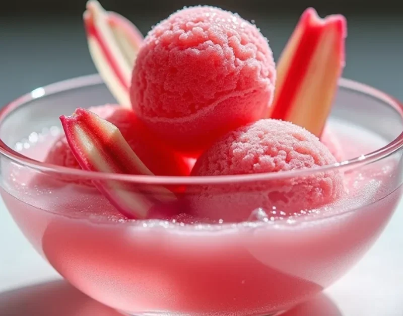 This Striking Rhubarb Sorbet Is Fresh